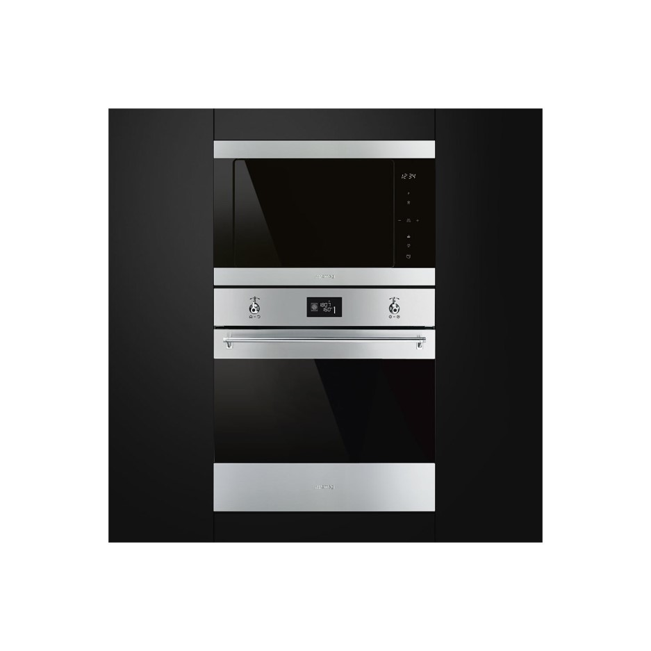 Smeg FMI325X 25L Classic Builtin Microwave with Grill Stainless Steel