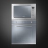Refurbished Smeg Cucina FMI425S Built In 25L 900W Microwave Oven And Grill Silver Glass