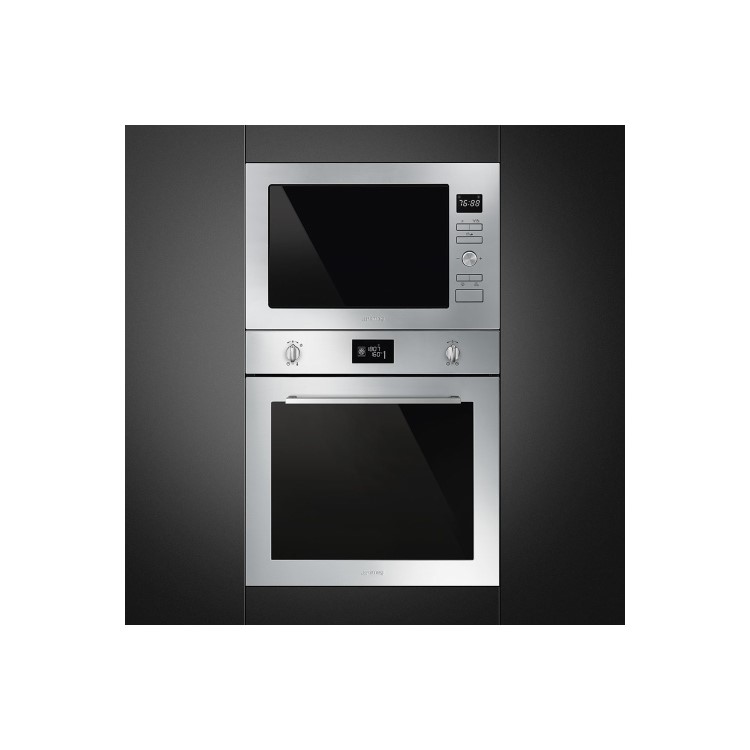 Smeg Cucina Built-in 900W Microwave with Grill - Stainless Steel