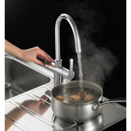 Franke FMINESS Minerva 3-in-1 Kettle Tap in SilkSteel