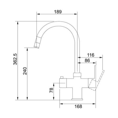 Franke FMINESS Minerva 3-in-1 Kettle Tap in SilkSteel