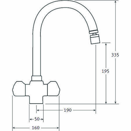 Franke Chrome Twin Lever Bi-flow Kitchen Tap - Moselle