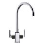 Franke FMTVBKCH Mythos MTV Black Glass Shoulder Tap - Chrome