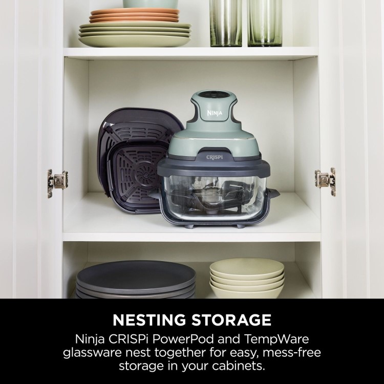 Ninja FN101UKSG CRISPi 4-in-1 Portable Air Fryer  Sage  Healthy Crispy Cooking Anywhere