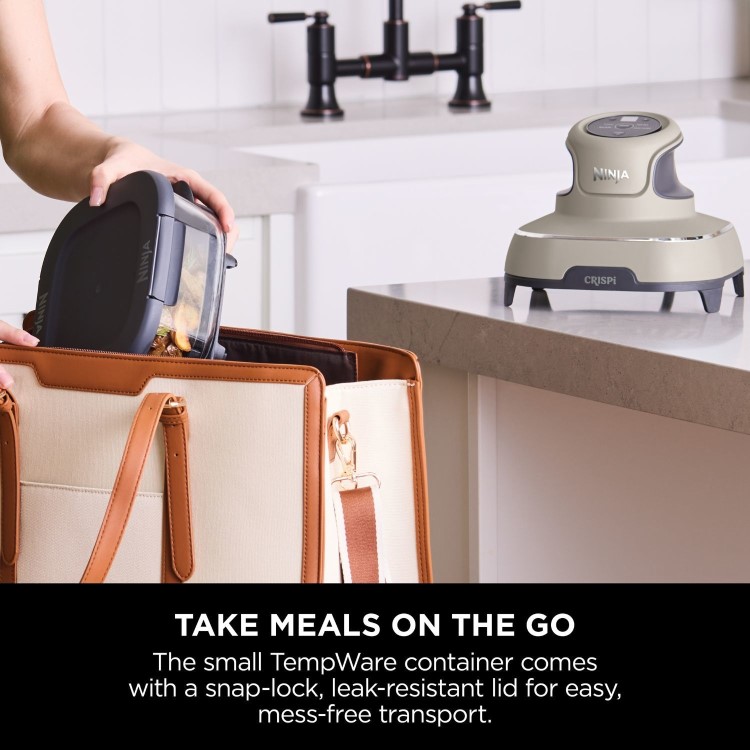 Ninja FN101UKST CRISPi 4-in-1 Portable Air Fryer  Stone  Healthy Crispy Cooking