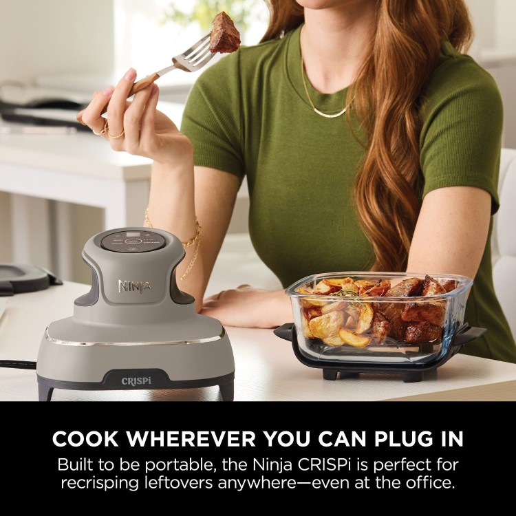 Ninja FN101UKST CRISPi 4-in-1 Portable Air Fryer  Stone  Healthy Crispy Cooking