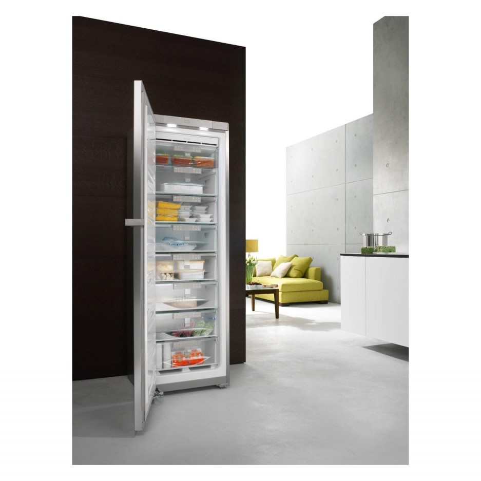 Miele FN14827S1 60cm Wide Frost Free Freestanding Upright Freezer Clean Steel Appliances Direct