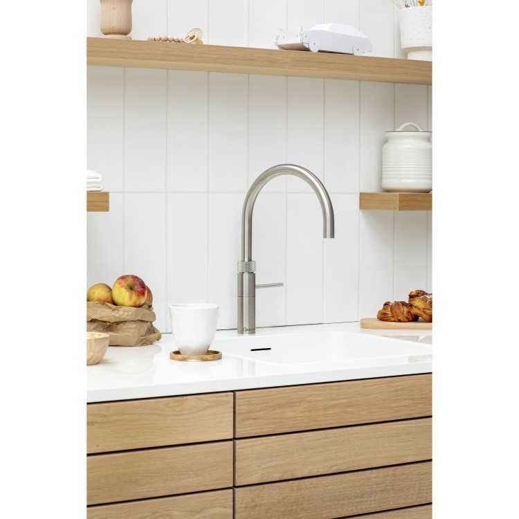 Quooker Fusion Instant Boiling Water Kitchen Tap - Stainless Steel Round Spout