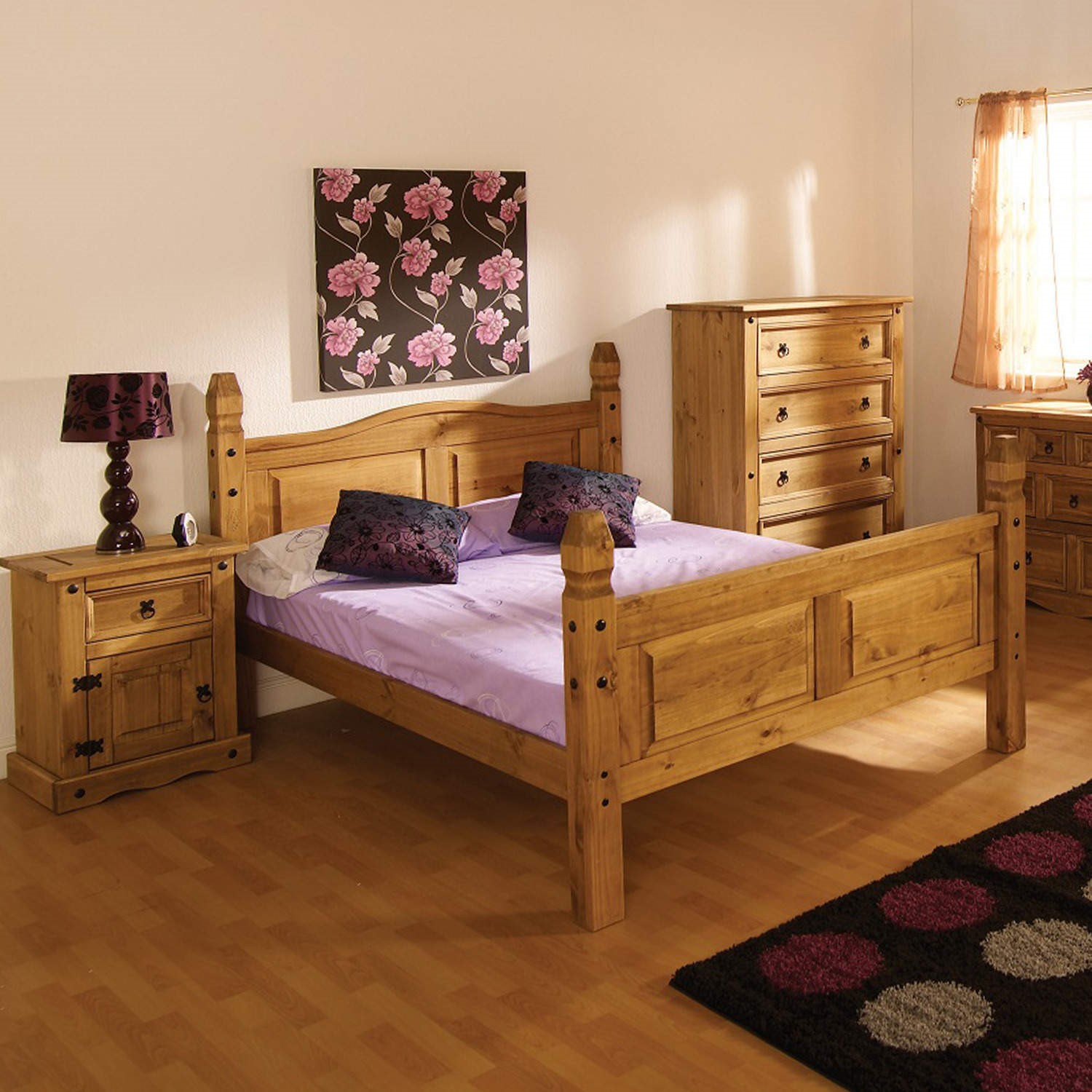 Rustic Solid Pine Kingsize 5 0 5ft Seconique Corona Bed Frame Rustic Solid Pine Kingsize 5 0 5ft Seconique Corona Bed Frame Wooden Bedstead
