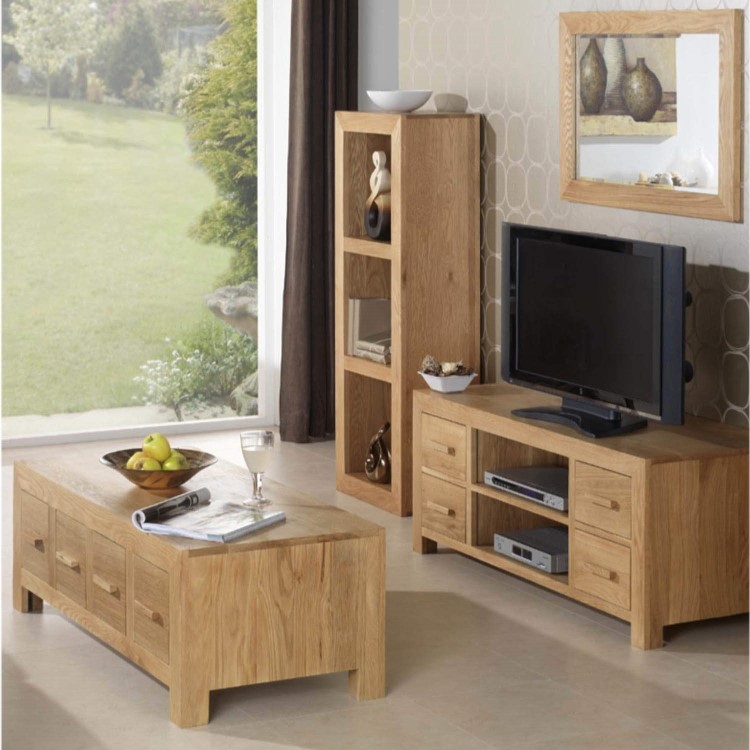 Heritage Furniture UK Laguna Oak 4 Drawer TV Cabinet 