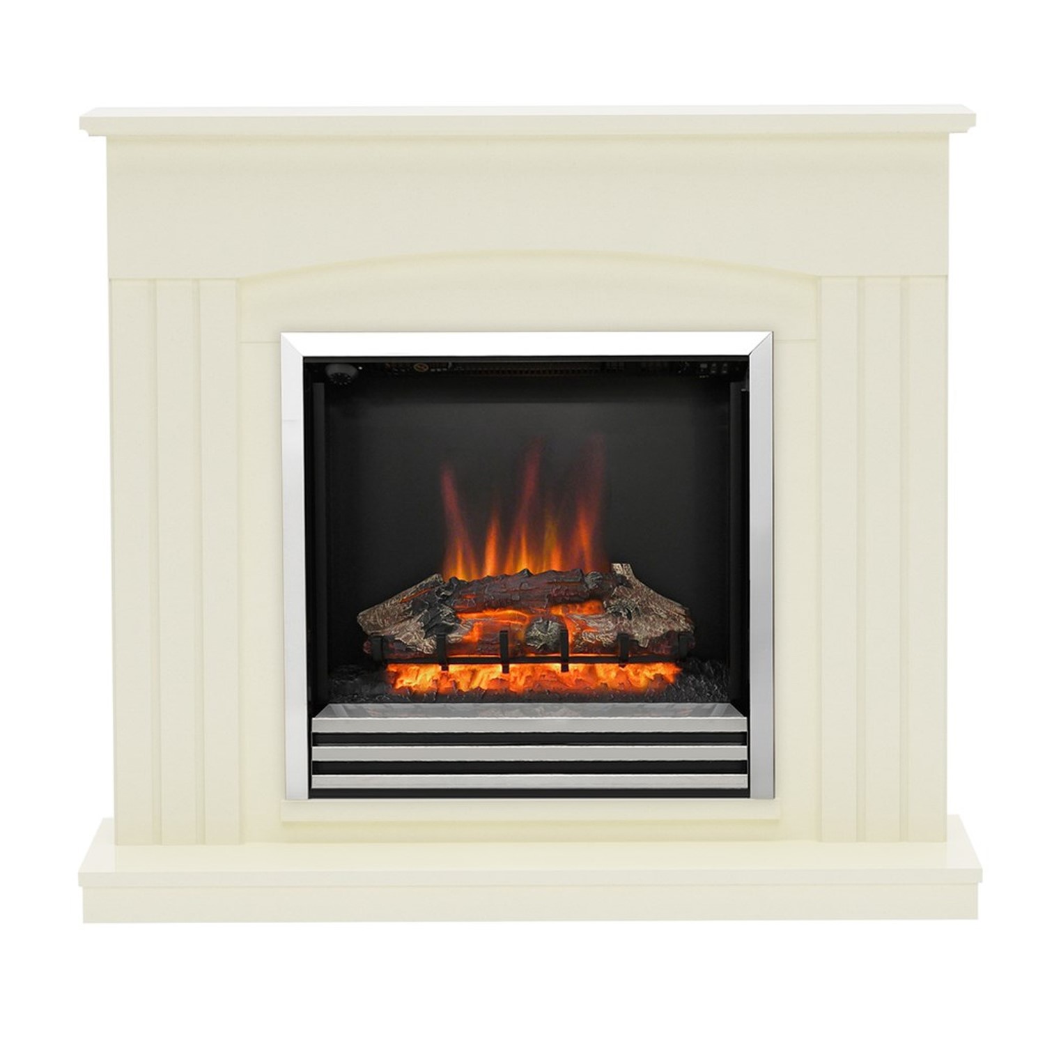 Be Modern Linmere Almond Stone Effect Electric Fireplace Insert