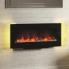Black Electric Fireplace with LED Backlights - Stand Included  - BeModern Amari 