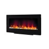 Black Electric Fireplace with LED Backlights - Stand Included  - BeModern Amari 