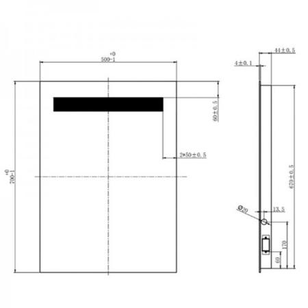 Sonora LED Bathroom Mirror with Demister Pad Shaver Socket