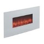 BeModern Cortona Wall Mount Electric Fireplace with White Glass Front  