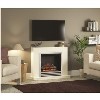 Be Modern 38&quot; White Freestanding Electric Fireplace Suite - Colby