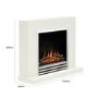 Be Modern Flare Colby White Freestanding Electric Fireplace Suite 38 Inch