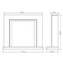 Be Modern Flare Colby White Freestanding Electric Fireplace Suite 38 Inch