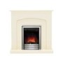 Cream Freestanding Pebbe Effect Electric Fireplace Suite - Be Modern Bewley