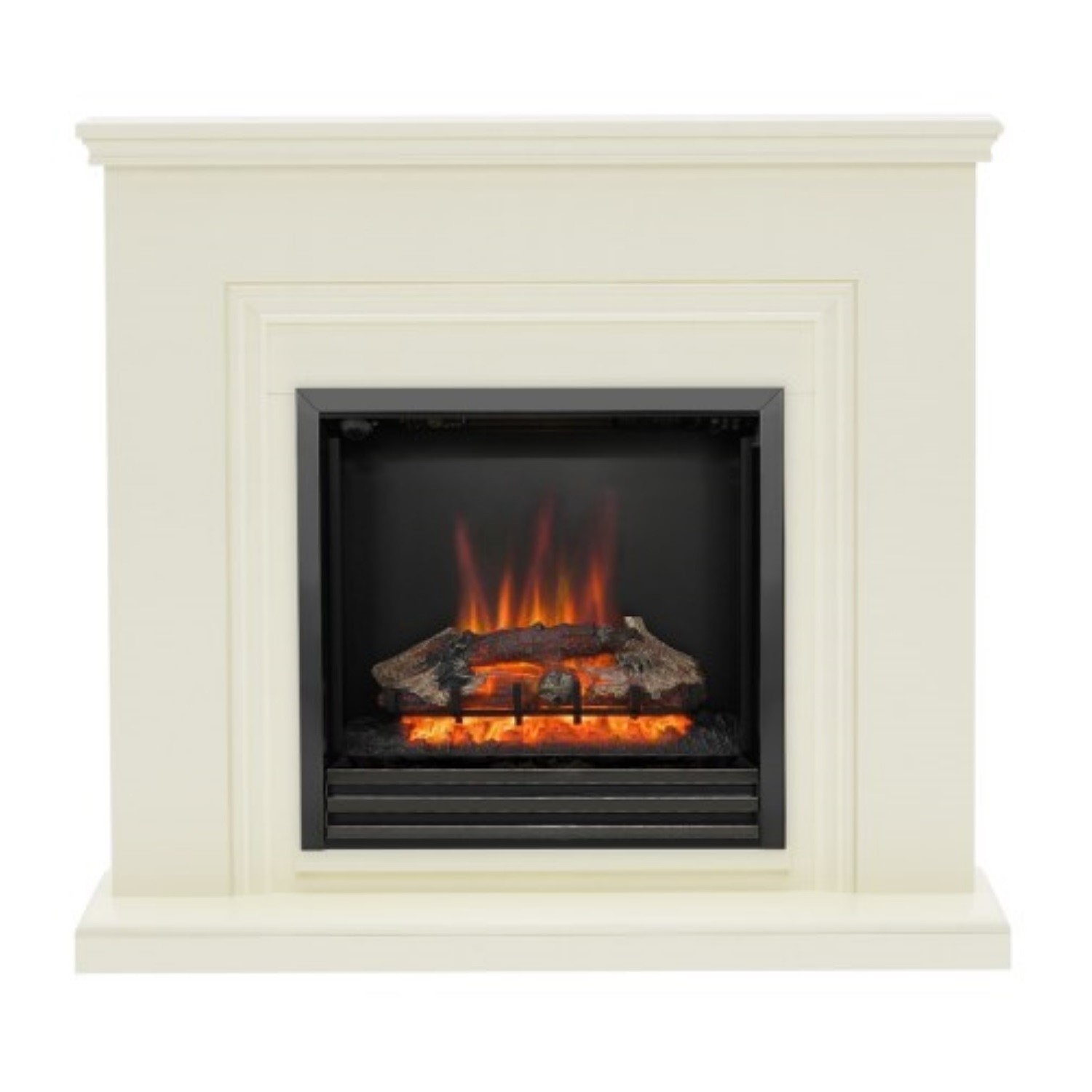 Be Modern Stanton Electric Fireplace Suite In Almond Stone Effect
