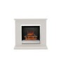 Cream Freestanding Log Effect Electric Fireplace Suite - Be Modern Elsham