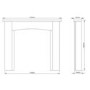 48 Inch Natural Oak Effect Freestanding Fireplace Surround - Be Modern