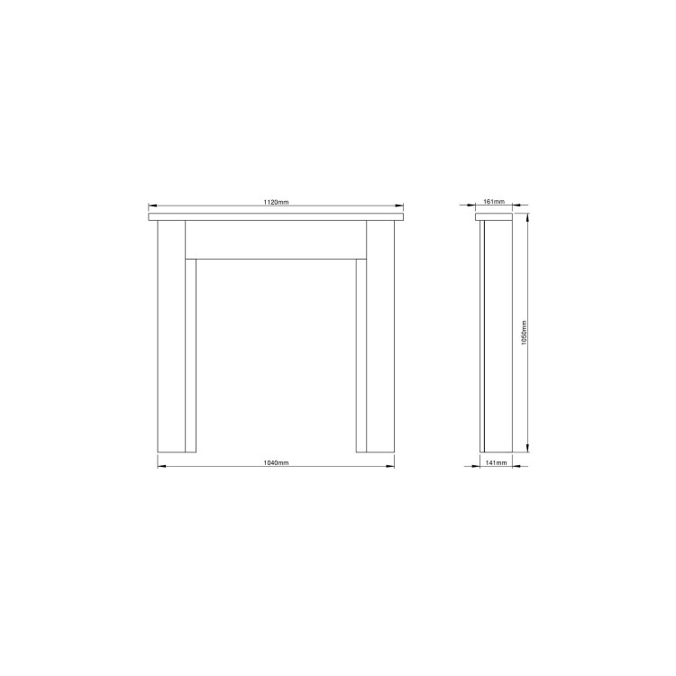 Hainsworth 44" Natural Oak Effect Fire Surround- Be Modern Range