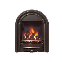 Be Modern Abbey Deepline 180mm Gas Fire in Black Highlight