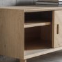 Milano Oak TV Unit with 2 Chevron Sliding Doors TV's up to 73" - Caspian House