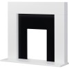 White and Black Freestanding Fireplace Surround - Adam Miami