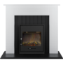 Adam Chessington Firelpace Suite in Pure White with Oslo Inset
