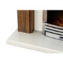 Adam Stanford Fireplace Suite in Walnut with Eclipse Electric Fire in Chrome and Downlights