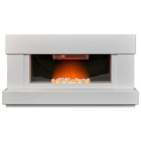 Adam Verona Fireplace Suite in Pure White
