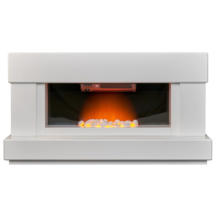 Adam Verona Fireplace Suite in Pure White