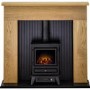 Adam Innsbruck Electric Stove Suite with Oak Surround and Black Stove