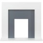 Adam Miami Fireplace in Pure White and Grey