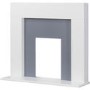 Adam Miami Fireplace in Pure White and Grey
