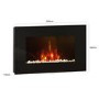 Be Modern 35" Black Wall Mounted Fire with LED Lights - Azonto