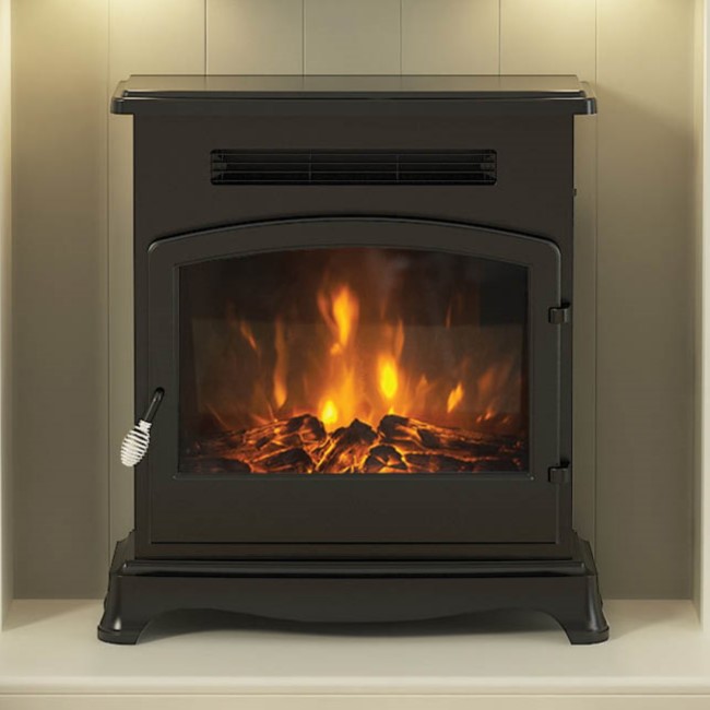 Be Modern 16 Black Outset Electric Stove Fire - Elstow FOL100499 |  Appliances Direct