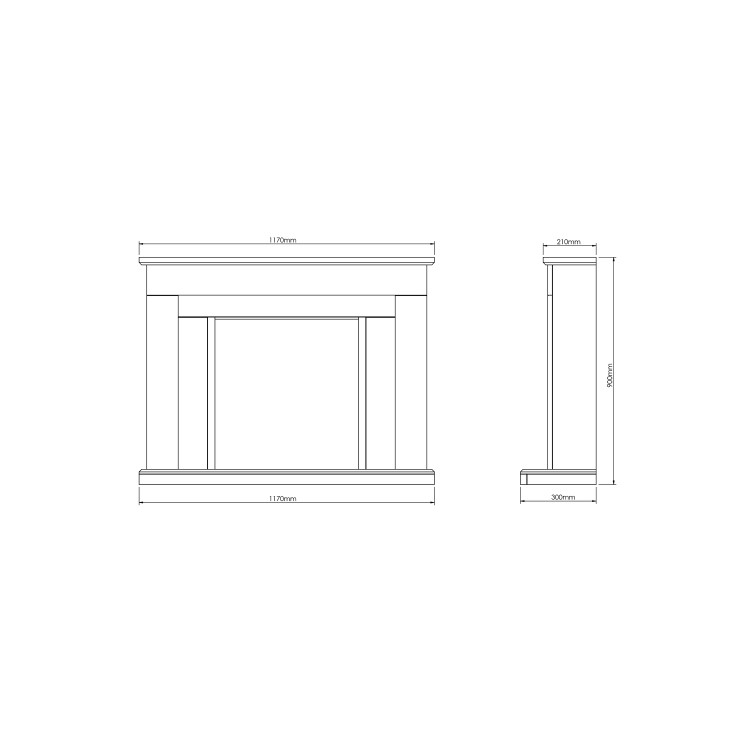 Be Modern Hatley Electric Fireplace Suite in Cream with Black Nickel Fire