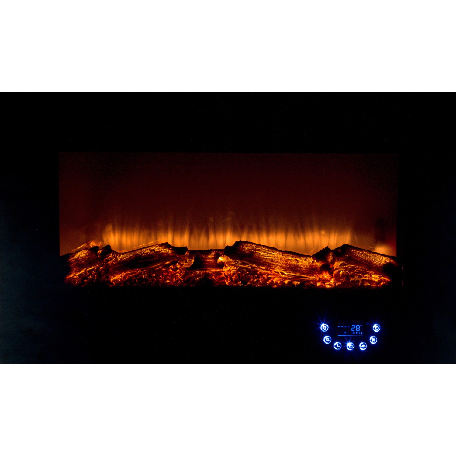 Beldray Corsica Electric Wall Mounted Fire with Mirror Glass FOL100591