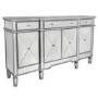 Aurora Boutique Mirrored TV Unit with Cupboards & Drawers & Crystal Handles - TV's up to 73"