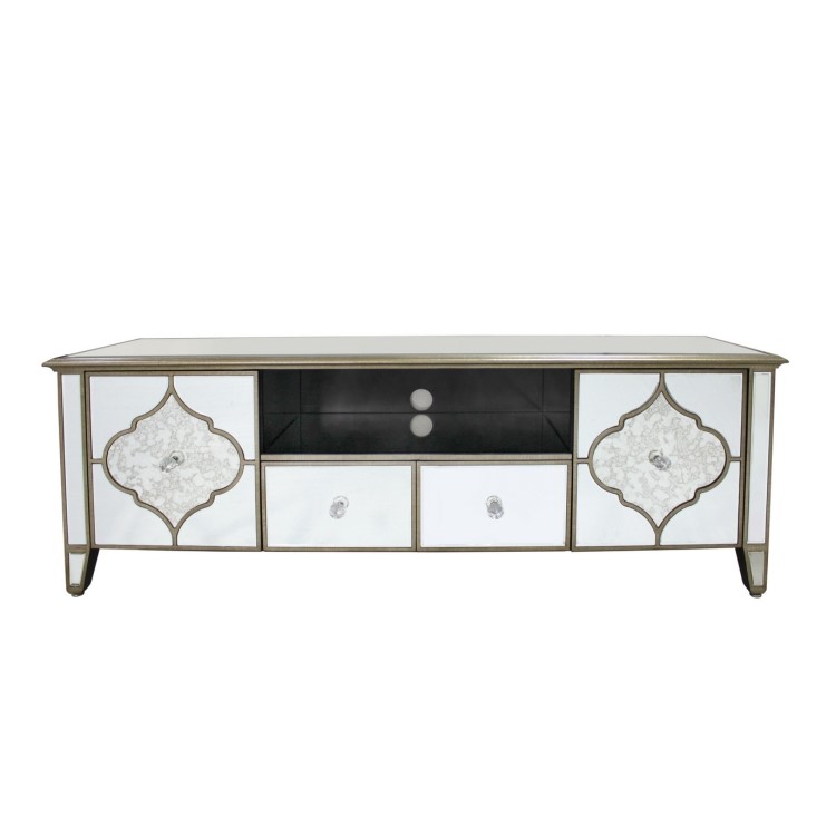 Aurora Boutique Morocco Mirrored Entertainment Unit