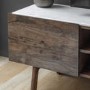 Gallery Barcelona White Marble Top Media TV Unit - TV's up to 50"