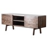 Gallery Barcelona White Marble Top Media TV Unit - TV&#39;s up to 50&quot;