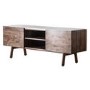 Gallery Barcelona White Marble Top Media TV Unit - TV's up to 50"