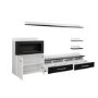 White Gloss Entertainment Unit with Bioethanol Fireplace & Storage - TV's up to 70" - Neo