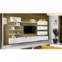 White High Gloss Entertainment Unit with Shelves for TVs up to 80" - Neo