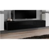 Large Black High Gloss Wall Mounted TV Unit - TV&#39;s up to 56&quot; - Neo