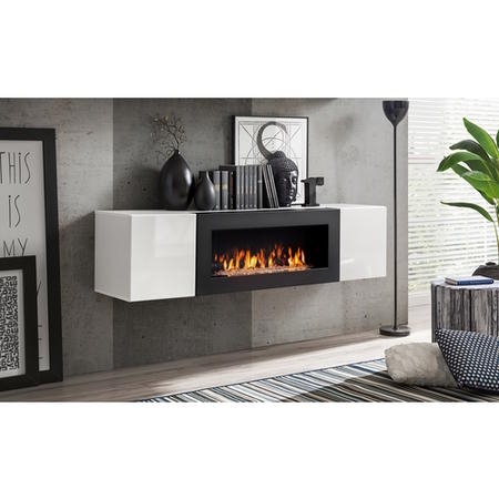 Floating Bioethanol Fire in White High Gloss - Neo FOL100816 | Appliances  Direct